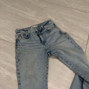 Zara Light Blue Washed Denim Jeans